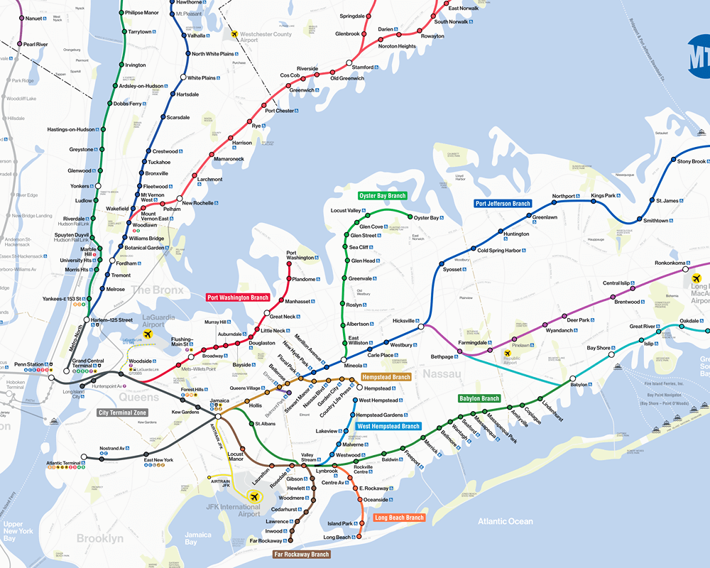 LIRR and MetroNorth combined map MTA